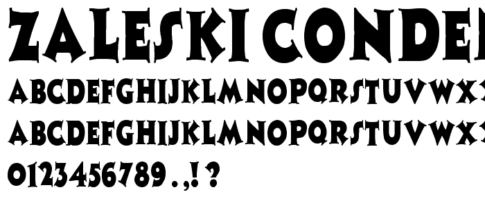 Zaleski Condensed font